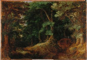 Wooded Landscape (målning på duk)