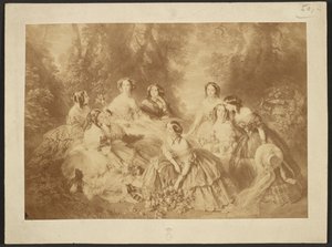 "Kejsarinnan Eugenie omgiven av sina hovdamer" av Franz Xaver Winterhalter