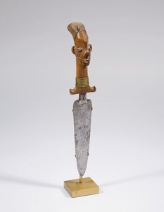 Mangbetu kniv (trä och metall)