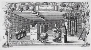 August von Brunswick-Lüneburg i sitt bibliotek, 1650 av Conrad Buno