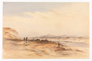 Jakt vid Santa Cruz-floden, ca 1878 (akvarell)