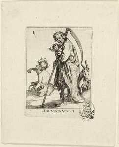 Saturnus, plansch ett från Der VII Planeten av Conrad Meyer