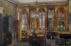Berlin salong, akvarell av Conrad von Muralt (1779-1869) av Conrad von Muralt