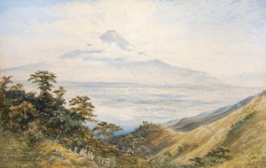 Fujiyama Från Otomi Toge Pass, Japan