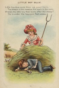 Nursery rim: Little Boy Blue (chromolitho) av Constance Haslewood