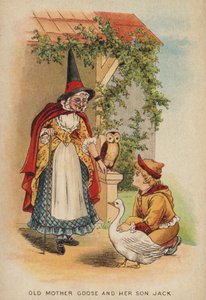 Nursery rim: Old Mother Goose And Her Son Jack (chromolitho)