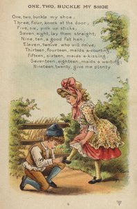 Nursery rim: One, Two, Buckle My Shoe (chromolitho)