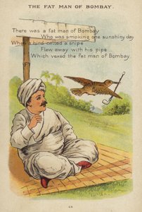 Nursery rim: The Fat Man Of Bombay (chromolitho) av Constance Haslewood