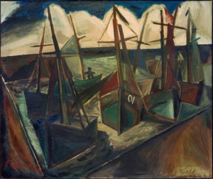 Ostend hamn av Constant Permeke