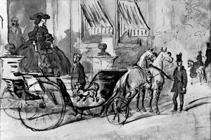 Going for a Drive, 1800-talet, 1930. av Constantin Guys