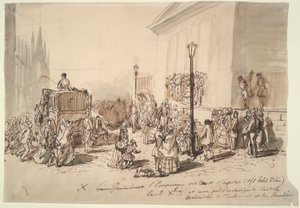 Mottagning av kejsar Napoleon III på sjukhuset av Constantin Guys