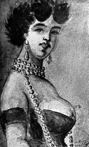 Kvinna, 1800-talet, 1930. av Constantin Guys