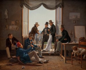 En grupp danska konstnärer i Rom, 1837