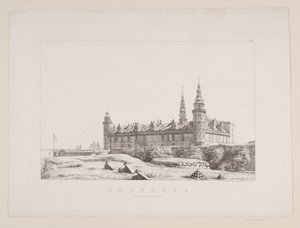 Danska: Kronborg sett från nordvästra sidan av Constantin Hansen