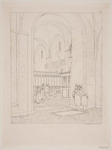 Dansk: En del av kören i Ringsted kyrka av Constantin Hansen