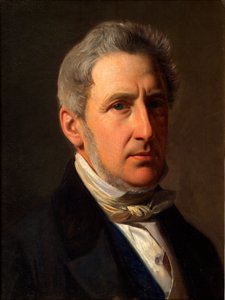 Danska: Portræt af godsejer Alfred Hage (1803-1872) Porträtt av väpnaren Alfred Hage (1803-1872) av Constantin Hansen