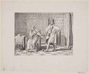 Illustration för Svend Grundtvig, "Marsk Stig: Dansk folkvisa från 1200-talet", 1861 av Constantin Hansen
