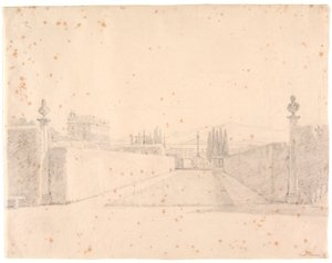 I Villa Albanis trädgårdar av Constantin Hansen
