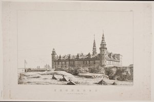 Kronborg sett från nordvästra sidan av Constantin Hansen