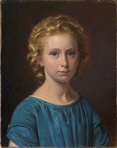 Margrethe Vullum som barn (född Lehmann) av Constantin Hansen