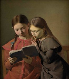 Signe och Henriette Hansen, systrar till konstnären, 1826.