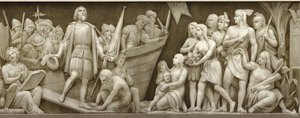 Christopher Columbus landstigning Frisen i rotundan i USA:s Capitol, 1860-1873