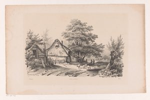 Landsväg med gård The Landscape (serietitel) av Constantinus Cornelis Huysmans