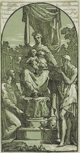 Madonna med tronande barn, S:t Hieronymus och S:t Franciskus
