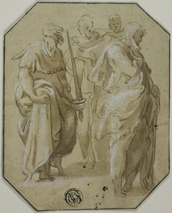 Sankt Paulus och tre andra stående figurer