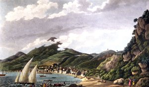 Utsikt över Saint-Pierre-bukten på Martinique