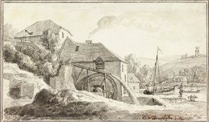 Ford Mill (bläck och akvarell på papper)