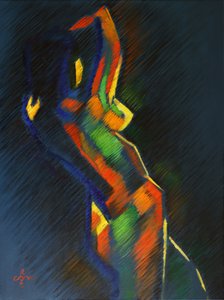 Färgglad abstrakt figur av Corné Akkers