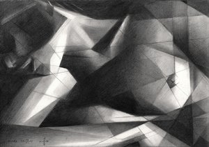 Dramatisk geometrisk figur av Corné Akkers