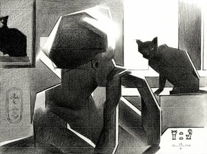 Den egyptiska drottningen och den svarta katten av Corné Akkers