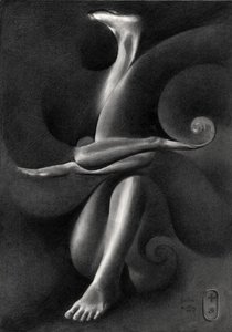 Elegant surrealistisk figur av Corné Akkers