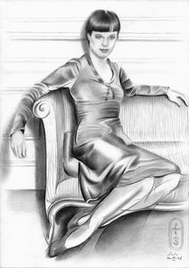 Elegant kvinna i en pose
