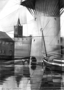 Den historiska kanalvindkvarn av Corné Akkers