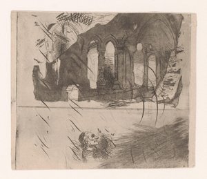 Ruinerna av ett kloster av Corneille Seghers