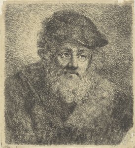 Gammal man med skägg och hatt av Cornelia Scheffer Lamme