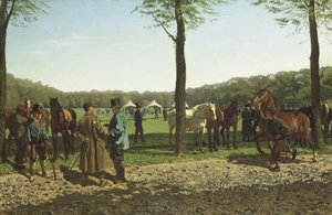 Hästmässa på Maliebaan i Haag av Cornelis Albertus Johannes Schermer