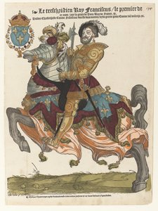 Porträtt av Frans I till häst av Cornelis Anthonisz. (manner of)