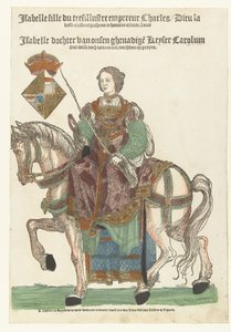 Porträtt av prinsessan Isabella till häst