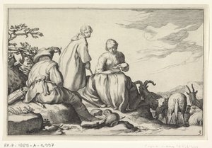 fårskötare Fyra pastorala scener (serietitel) av Cornelis Bloemaert (II) (possibly)