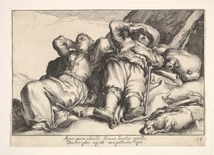 Sysselsättningens nöjen. av Cornelis Bloemaert