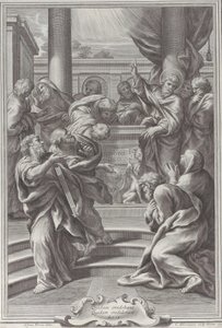 Sankt Paulus predikar i Aten, 1679. av Cornelis Bloemaert
