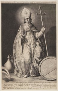 St Willibrord, plansch 2, från Biskoparna av Utrecht av Cornelis Bloemaert