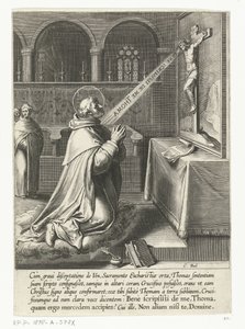 Saint Thomas Aquinos pratar med ett krucifix The Life of Saint Thomas Aquinas (serietitel)