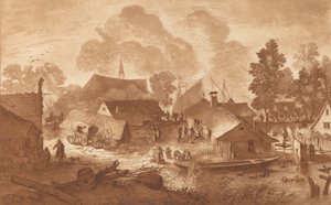 By med damm, ca. 1782. av Cornelis Brouwer