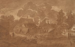 By med damm, ca. 1782. av Cornelis Brouwer