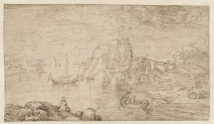 flod vy av Cornelis Claesz van Wieringen (attributed to)